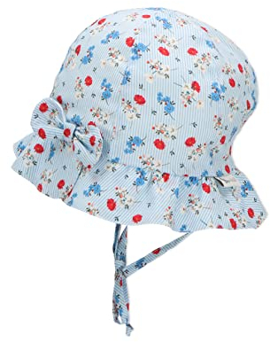 Sterntaler Mädchen Blue Flower Hut, türkis, 53