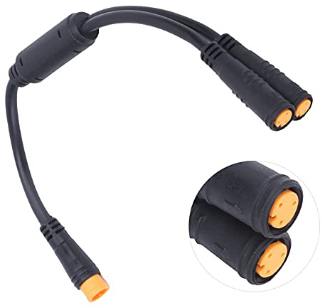 Alomejor Câble de Vélo électrique Séparateur en Y étanche 1 à 2 Câbles avec Connecteur à 3 Broches pour Frein de Capteur de Changement de Vitesse BBS01/BBS02/BBSHD