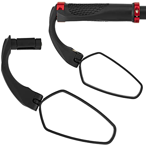 MidGard Fahrradspiegel, eBike Rückspiegel, Einschraubspiegel für Fahrrad-Lenkerenden, geeignet für Mountainbike, Rennräder, e-Bike usw (1 Stück)