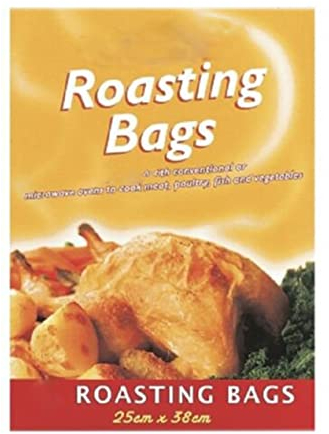 Vsorce4u 24 x Roasting Bags Turkey Chicken Meat Roasting Bags Oven Cooking Bags Works In Both Conventional & Microwave Ovens (25cm X 38cm)