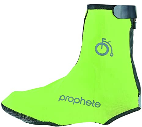 Prophete Fahrradbekleidung, Fahrradüberschuhe, Spritzschutz für die Schuhe, Reflektionselemente, wasserabweisend, winddicht, Größe 36 - 39