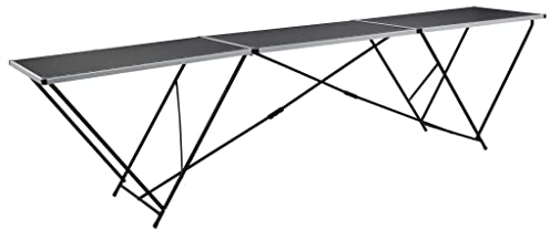 INLIFE Tapeziertisch Klappbar MDF und Aluminium 300×60×78 cm