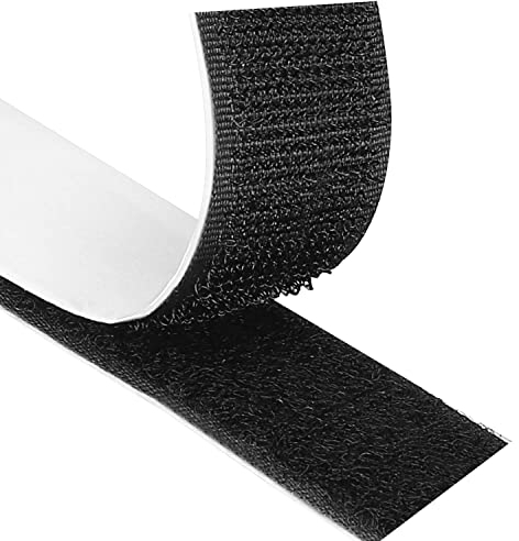 Blooven Klettband Selbstklebend 3 Meter Extra Stark, Doppelseitig Klebende mit Klettverschluss 30mm Breit Selbstklebendes Klebepad Flauschband und Hakenband (Schwarz)
