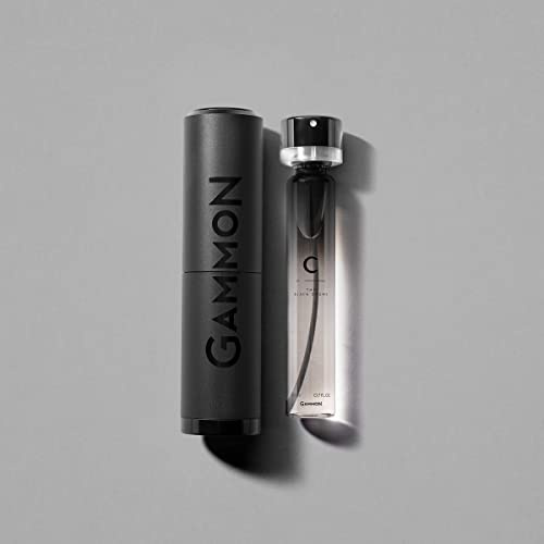 GAMMON Black Notes Parfum Starter C (1x20 ml), das frisch-holzige BLACK DRUMS Herren Parfum, Citrus Duft für Männer mit 20 prozent Parfum-Öl, inklusive hochwertigem Aluminium Suit
