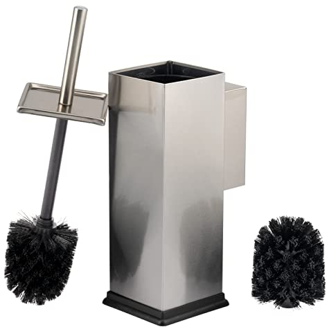 bremermann Ensemble WC carré en acier inoxydable avec support mural