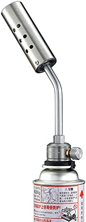 Campingmoon Butane Gas Torch High Power Kitchen Blow Torch for Cooking Flame Adjustable Gas Torch for Outdoor Charcoal Starter BBQ, Baking, Brulee