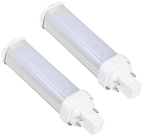 SATZOL 7W G24Q LED Bulb, Daylight White 6000K 4Pin LED PL Bulb, Replace PL-C 13W G24Q-1 4Pin Compact Fluorescent Light Bulb, Pack 2, (Remove/Bypass The Ballast)