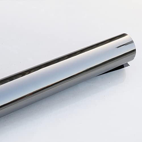 ZHUOZ1T spegelfolie självhäftande solskyddsfilm, reflekterande fönsterfilm, värmeskydd värmeisolering 99 % UV-skydd solskydd film, för hushållsaffärer kontor (80 x 300 cm)