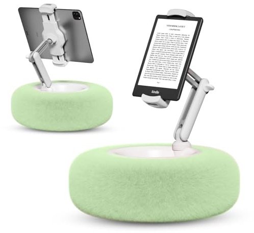 SupeDesk Kindle Halterung Kissen, Kindle Halter, ipad Ständer, Kindle Ständer, kompatibel mit 4,7-13 Handy/Kindle/Tablet, verstellbare Kindle Halterung für Bett, Sofa, Videos shauen, weich & bequem