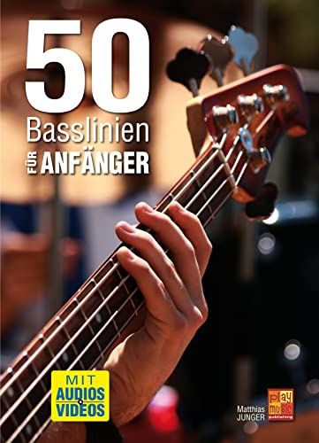 50 Basslinien für Anfänger (Lehrbuch + Audios + Videos)