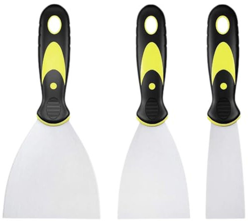 UKCOCO Set Di Raschietti Per Stucco: 2inch 3inch 4inch Raschietti Spackle Spatole Raschietti In Per Cartongesso Stucco Decalcomanie Carta Da Parati Toppe E Pittura 3 Pezzi