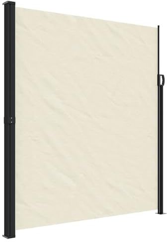 Gecheer Tenda da Sole Laterale Retrattile Crema 220x600 cm,Tenda,da Sole,Laterale,Retrattile,Estensibile,per Terrazzo,Patio,Tenda Paravento Esterno,Tenda da Sole Estensibile,J4004565