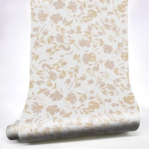 Selbstklebende Tapete Beige Senfgelb Strukturtapete Wandtattoo Schlafzimmer Tapete Selbstklebend Vliestapete Wallpaper for Living Room Tapeten Leicht zu Entfernen Wandschutzfolie 38.6x100.6cm