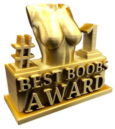 Boobs Award Statue – Freche Award Statue, Unbeschwerte Boobs Trophy | Brüste Statue Bachelorette und Streich, lustige Trophäe Auszeichnung für Frauen Harz Desktop Home Decor Award De