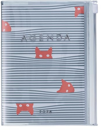 MARK'S 2025/26 Taschenkalender, B6 Cats // Gray: Von Oktober 2025 bis Dezember 2026