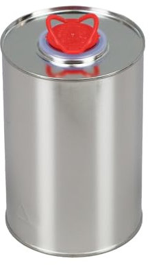 BenBow Cubo de hojalata con tapón con Embudo 1L x10 Lata metálica, Contenedores Vacíos para Aceites, Pinturas, Barnices, Líquidos de Limpieza