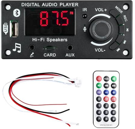 Giwnhvx 2x50W 100W Amplificatore Bluetooth 5.0 MP3 Decoder Board FAI DA TE Auto Lettore MP3 USB FM Registrazione Commutazione TF USB Record Call