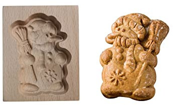 Biscuit Mould, Wooden Cookie Molds,Biscuit,3D Wooden Baking Mould, Cookie Biscuit Press Stamp Molds DIY Cookie Stamp Embossing Craft Decorating Baking Tool