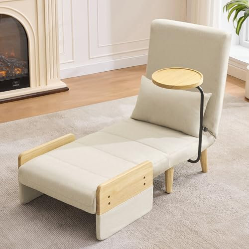 A ALFRESCOOL Sillón convertible 3 en 1 con función de sueño, sofá cama convertible, sillón plegable acolchado, sillón de salón, cama individual, adecuado para salón, dormitorio, oficina, apartamento