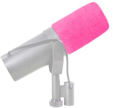 LEFXMOPHY SM7B Pare-brise de rechange pour microphone vocal Shure SM7B SM7dB Filtre anti-pop Rose vif