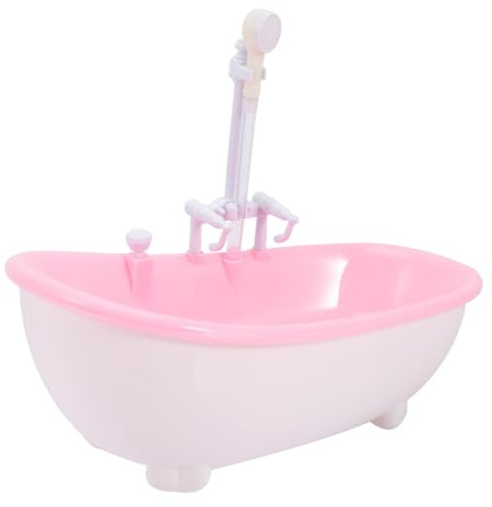 VICASKY Elektrische Miniatur Puppenbadewanne Mit Duschbrause Kindgerechtes Puppenzubehör Langlebiges Badespielzeug Für Kreatives Rollenspiel