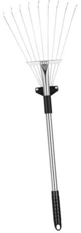DIYEAH Rastrello Telescopico per Foglie Alluminio Rastrello per Arbusti Strumento per Pulizia del Giardino Pulitore da Giardino Utensile Retrattile