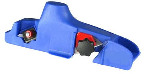 Kantenhobel für Gipskarton | Fasenhobel | Trockenbau Hobel | Rigips Kantenschneider | Universal Kantenformer mit 2 Klingen für perfekte 45° Fase & einstellbar (9,5-15 mm)