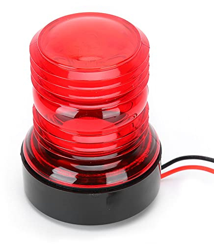 Acouto Lampe de Navigation LED 360 ° pour Bateau Yacht - Lumière Ronde, 12 V DC, LED Rouge, Feu de Navigation Rond Rouge Compac LampMarine Light