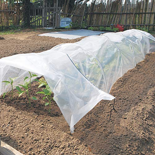 TENAX Early Tunnel, Mini Serra per Orto, 0,60x0,45x3 m, Tunnel Estensibile con Film Protettivo Trasparente e Archetti Metallici
