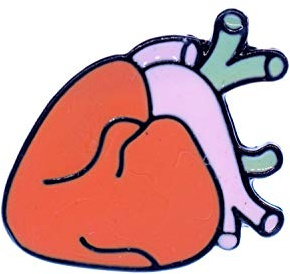Miniblings Herz Brosche Anatomie Mensch Medizin Organ Comic Gesundheit Arzt | Statement am Revers, montiert in Berlin, liebevoll zusammengesetzt