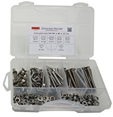 Set Senkkopfschrauben DIN 7991 M5 Edelstahl A4 ISO 10642 Muttern Scheiben | Set DIN 7991 / ISO 10642 Senkkopfschrauben A4 in der Größe M5 Innensechskant 320 Teile