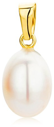 OROVI Kettenanhänger Gold – 18 Karat 750 Gelbgold- Perlen Anhänger, Charms Anhänger Perle für Halskette, Hypoallergener Goldanhänger, Goldschmuck, Schmuck Damen, Gold Schmuck, inkl. edler Schmuckbox