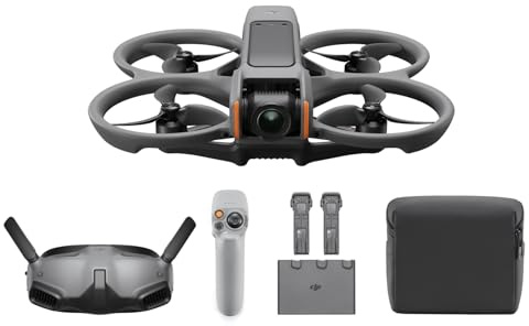 Bundle Explorer DJI Avata 2 (trois batteries), drone FPV avec caméra 4K, expérience immersive, protection d’hélice intégrée, FOV de 155degré, drone caméra avec Goggles Integra et RC Motion 2