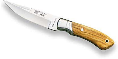 Joker Jagdmesser Ibice CO04 mit Edelstahlzwinge, Olivenbaumgriff, MOVA-Klinge 12 cm, 200 g, Angelgerät, Jagd, Camping und Wandern.