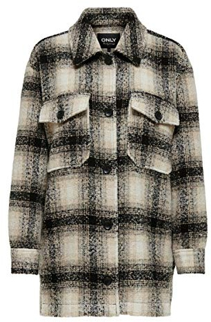 ONLY Onlallison Check Wool Shacket CC OTW Chemise Femme