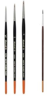 Raphael Pinceau Series 8404 Kolinsky Rouge Sable Set 3pcs Taille 3/0 2/0 0 + 1pinceau