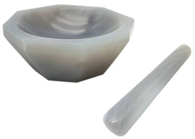 1 x Achat-Gewürzmühlen-Set, Mörser und Stößel, Küche, Labor, Schleifwerkzeuge, 50 mm