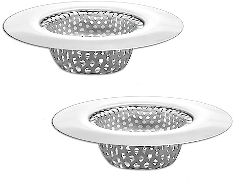 Seatery 1.25 Bathroom Sink Strainers, 2PCS Drain Hair Catchers for Laundry, Mop Pool, Utility, Slop, RV Sink, Stainless Steel Drain Filter