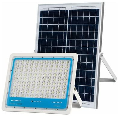 Generico Faretto Led Esterno con Pannello Solare, Faro a Led da Giardino 1000w con Sensore Crepuscolare e Telecomando, Faretto Solare Impermeabile IP66.