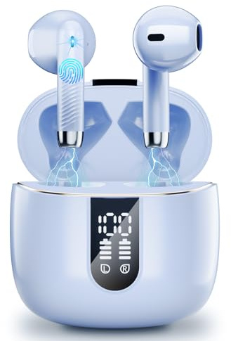 Bluetooth 5.3 Kopfhörer, In Ear Kopfhörer Kabellos mit 4 Mic, 48H Tiefer Bass Spielzeit Wireless Earbud, LED-Anzeige, Bluetooth Ohrhörer mit ENC Noise Cancelling, IP7 Wasserdicht Kopfhörer Sport USB-C