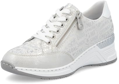 Rieker Zapatos con Cordones para Mujer N4316, Talla:40 EU, Color:Beige