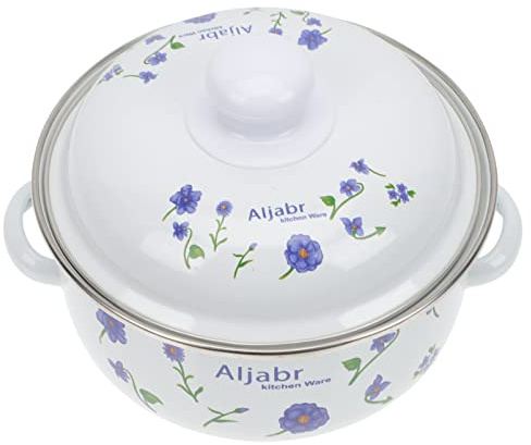 Cazuela Sartén, cazuela, cacerola, cacerola, olla esmaltada, con tapa, 1 pieza de esmalte en olla de acero, 6. Olla de sopa esmaltada de 3 pulgadas con olla de pasta de dos asas horno esmaltado