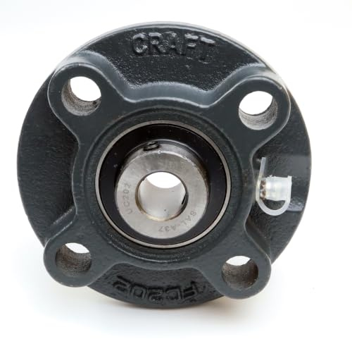 Parts and Parts UCFC202 - Cuscinetto di supporto da 15 x 100 x 31 mm, alloggiamento con inserto, cuscinetto a flangia, blocco di cuscinetto, facile da montare per macchinari, trasportatori e utensili