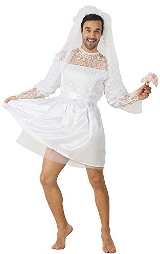 EraSpooky Herren Braut Drag Queens Bräutigam Party Lustiges Comedy Kostüm Outfit