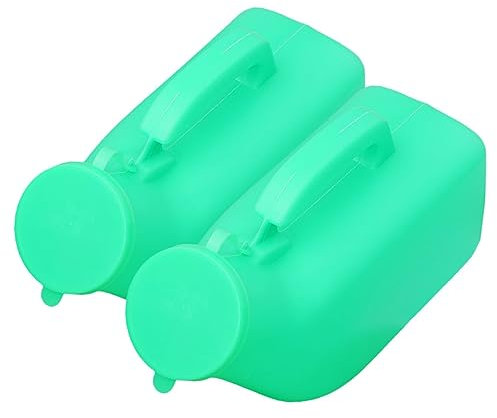 Anneome 2stücke Männer Urinal Mit Deckel Robustes Tragbares Urinbehälter Dickem Kunststoff Wiederverwendbar Und Leicht Für Reisen Outdoor Auto Notfall Einfach Zu Reinigen Und Transportiere