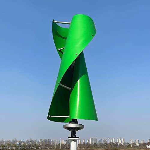 2000W Windkraftanlage Vertikal 48V 96V 220V 230V Windgenerator für Heimgebrauch Windräder Weiß Grün Klinge 2KW Windturbine (230V mit grüner Klinge)