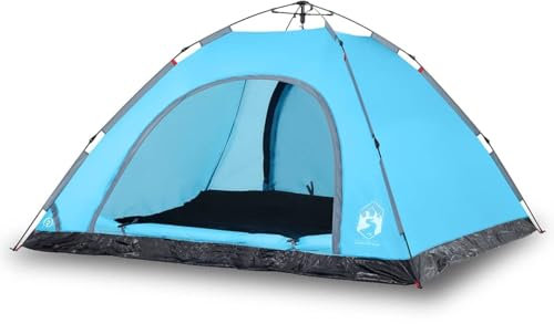 Tidyard Kuppelzelt Campingzelt Outdoor Zelt Trekkingzelt Camping Zelt Pop Up Zelt Bodenmatte Tragbar Wanderzelt Innenzelt Wurfzelt Strandzelt Tunnelzelt 5 Personen Blau Quick Release