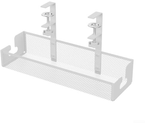 Kabelablage unter dem Schreibtisch, Kabelmanagement-Tablett, Draht-Organizer, Kabel-Ordnungsbox, Zuhause, unter dem Schreibtisch, Kabelmanagement-Tablett, hält den Schreibtisch ordentlich (S-weiß)