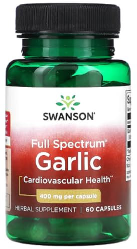 Swanson - Full Spectrum Garlic | Natural Herbal Support for Wellness | 400mg Capsules - 60 Count