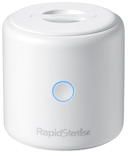 Nuby RapidSterilise Portable UV Steriliser, Made for RapidCool - 70 Uses per Charge | Auto Shut-Off | Kills 99.9% of Bacteria (White)